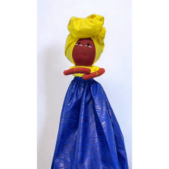 SigmaGamma Rho Soro Bisi African plastic bag lady holder doll