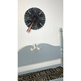 Extra large African Print Leather Decorative Wall Fan