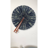 Extra large African Print Leather Decorative Wall Fan