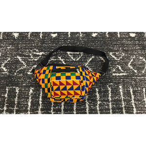 African Kente Waist Bag for Hands-Free Convenience
