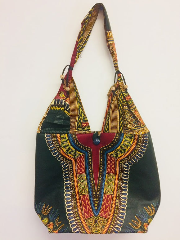 African Dashiki Print Bag Tote Purse