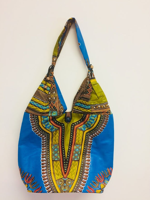 African Dashiki Print Bag Tote Purse