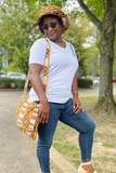 Kente Brimmed Hat and Messenger Bag