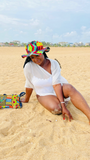Kente Brimmed Hat and Messenger Bag
