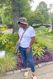 African Print Hat and Messenger Bag