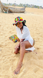 Kente Brimmed Hat and Messenger Bag