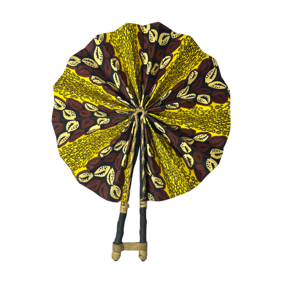 Cowrie Print African Ankara Fan