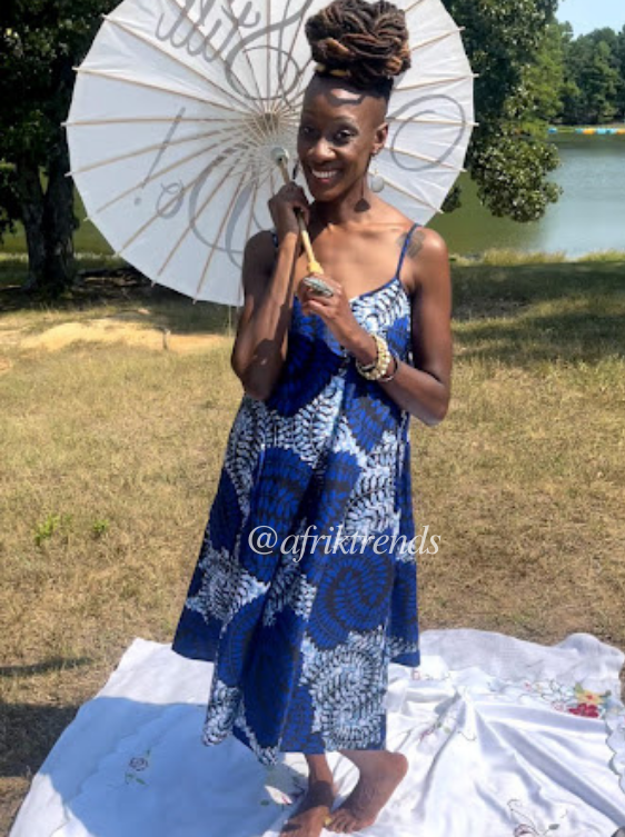 Ankara African dress with Pockets Afrik Trends