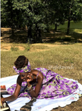 Ankara African Dress With Matching Headwrap