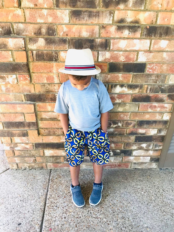 Boys Ankara African Print Summer Shorts