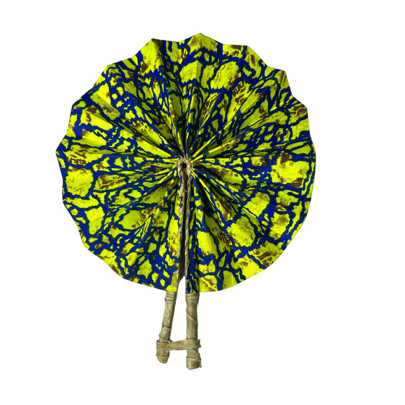 Green  Ankara Hand Fan