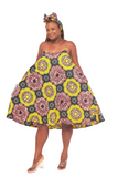 Ankara Spaghetti Strap Swing Flowy Summer With Matching Headwrap