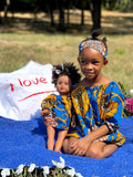 Me and my Doll Twin Ankara Dress Headband set