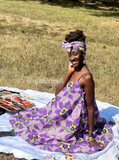 Ankara African Dress With Matching Headwrap