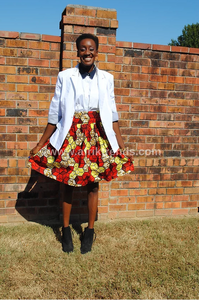 African print Ankara skirt with pockets