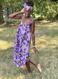 Ankara African dress with matching Headwrap