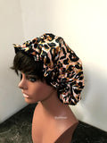 African Print Satin Lined Hair Bonnet