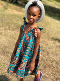 Girl’s African Ankara Print Summer Dress