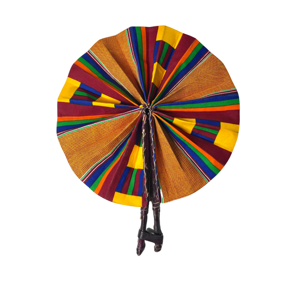 Kente Folding African Ankara Fan