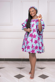 YAYI African print-off shoulders swing dress