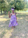 Ankara African dress with matching Headwrap