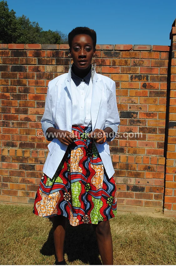 African print Ankara skirt with pockets