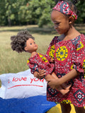 Me and my Doll Twin Ankara Dress Headband set