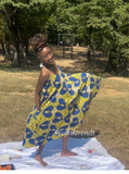 Ankara African Dress With Matching Headwrap