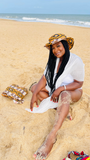 Kente Brimmed Hat and Messenger Bag