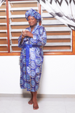 Floral Satin Robe and Bonnet