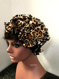 African Print Satin Lined Hair Bonnet