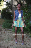 African print Ankara skirt with pockets