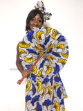 African Print Hibiscus  Summer dress