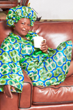 Satin Robe and Bonnet