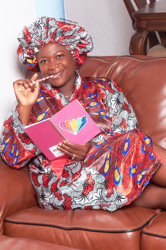 Floral Satin Robe and Bonnet