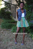 African print Ankara skirt with pockets