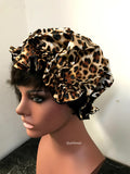 African Print Satin Lined Hair Bonnet