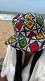 African Print Hat and Messenger Bag