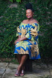 YAYI African print-off shoulders swing dress