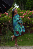 YAYI African print-off shoulders swing dress