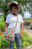African Print Hat and Messenger Bag