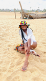 Kente Brimmed Hat and Messenger Bag