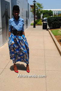 African print maxi skirt