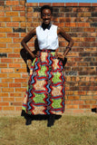 African print maxi skirt