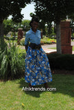 African print maxi skirt