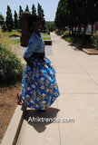 African print maxi skirt