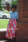African print maxi skirt