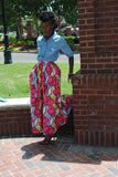 African print maxi skirt