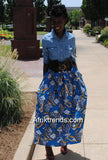 African print maxi skirt