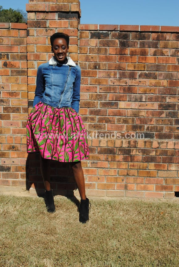 African print skirt